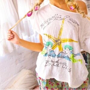NWT🧜‍♀️Magnolia Pearl💯Cotton Mermaid Dreamer T in True One Size Fits Most